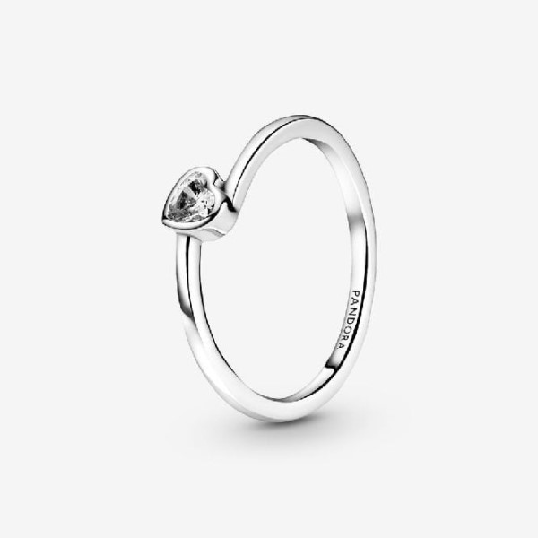 διαφανής κλίση καρδιά πασιέντζα δαχτυλίδι Pandora Greece