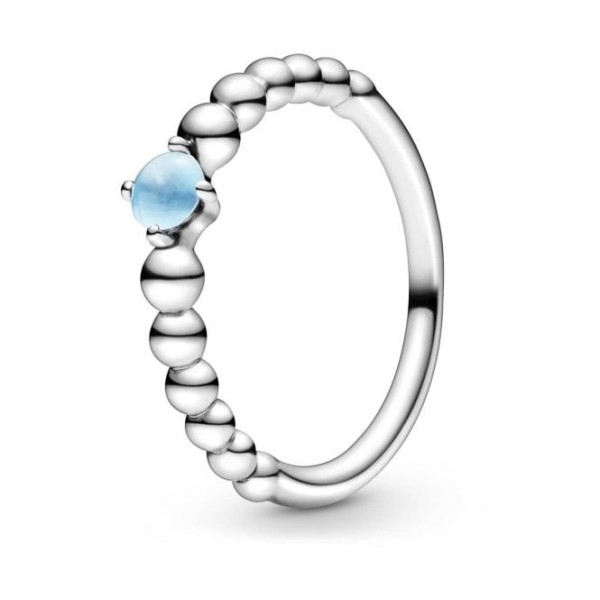 Δαχτυλίδι με χάντρες μάρκας Pandora Greece Birthstone Δεκεμβρίου