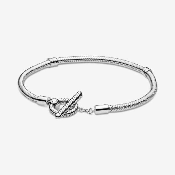 Στιγμές μάρκας Pandora Greece T-bar Snake Chain βραχιόλι