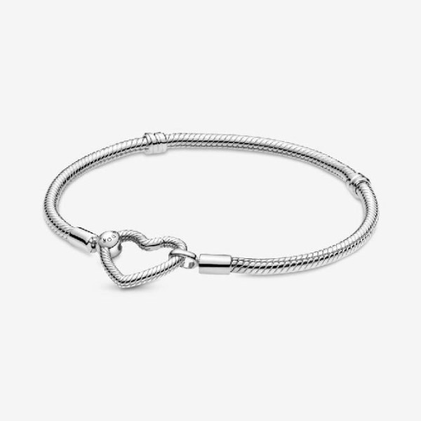 στιγμές κλείσιμο καρδιάς φιδάκι μάρκας Pandora Greece Chain βραχιόλι
