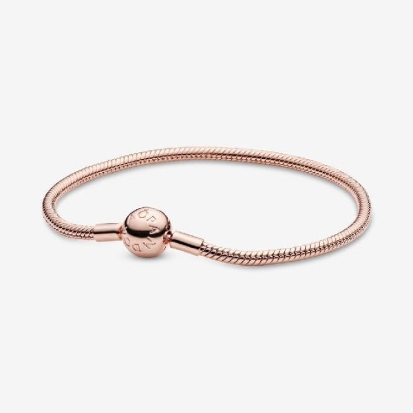 Στιγμές τριαντάφυλλο μάρκας Pandora Greece Snake Chain βραχιόλι