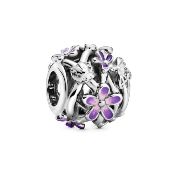 διάτρητη μωβ μαργαρίτα Charms Pandora Greece