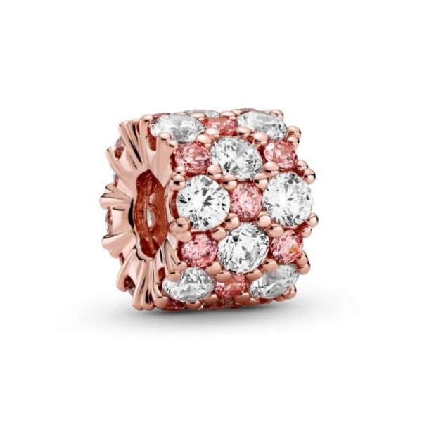 Pink & Clear Sparkle Charms Pandora Greece