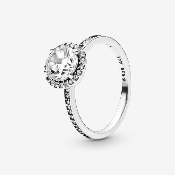 στρογγυλό δαχτυλίδι με λάμψη Pandora Greece Fashion Halo