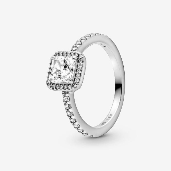 τετράγωνο δαχτυλίδι Pandora Greece Sparkle Halo