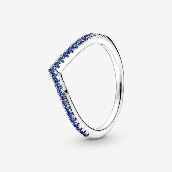 διαχρονική ευχή Sparkling Blue Ring Pandora Greece